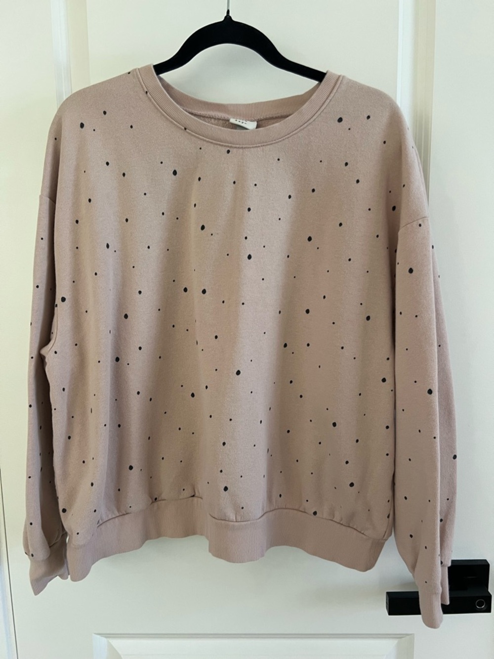 a new day Dusty Pink Polka Dot Sweatshirt